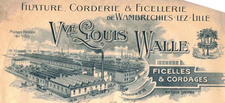 Entête des factures reprenant le dessin de la corderie | © Fonds Y-L Walle