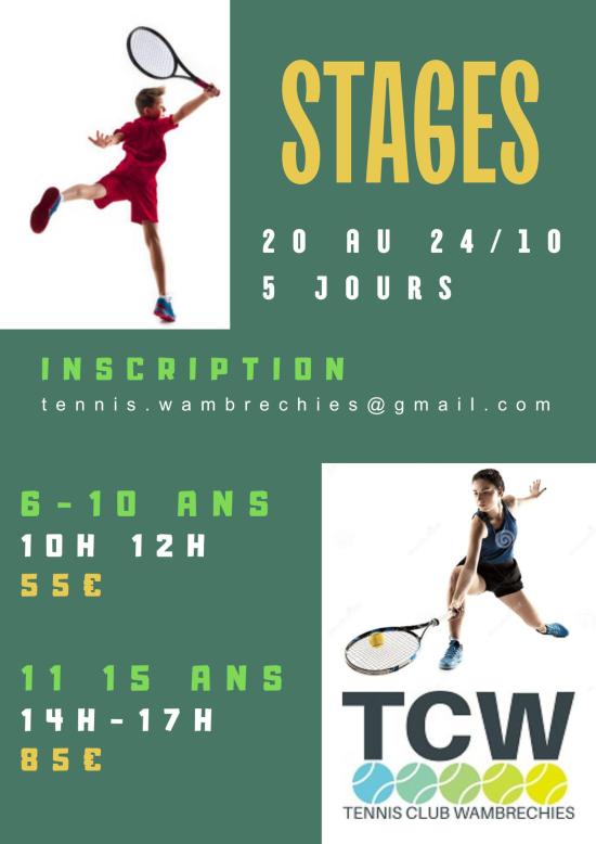 Stage de tennis enfants / ados