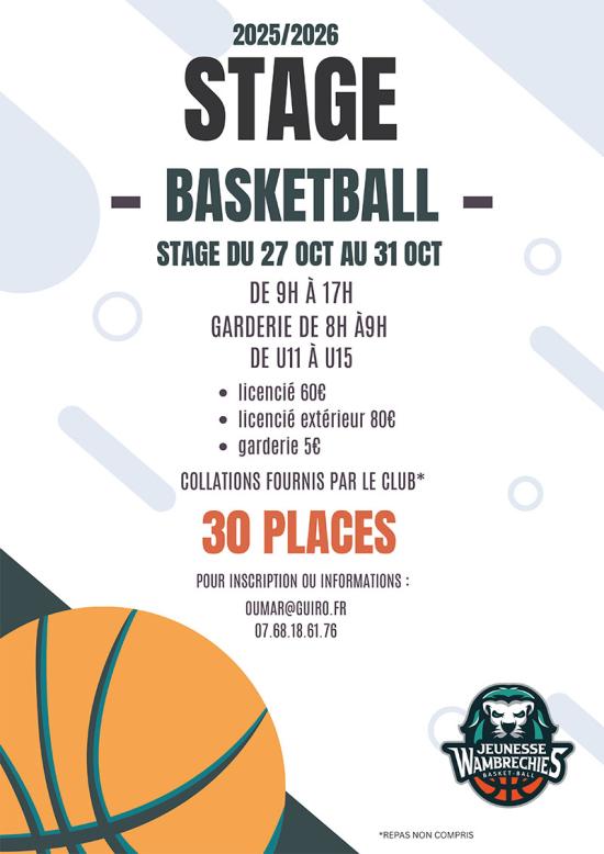 Stage de basket enfants / ados